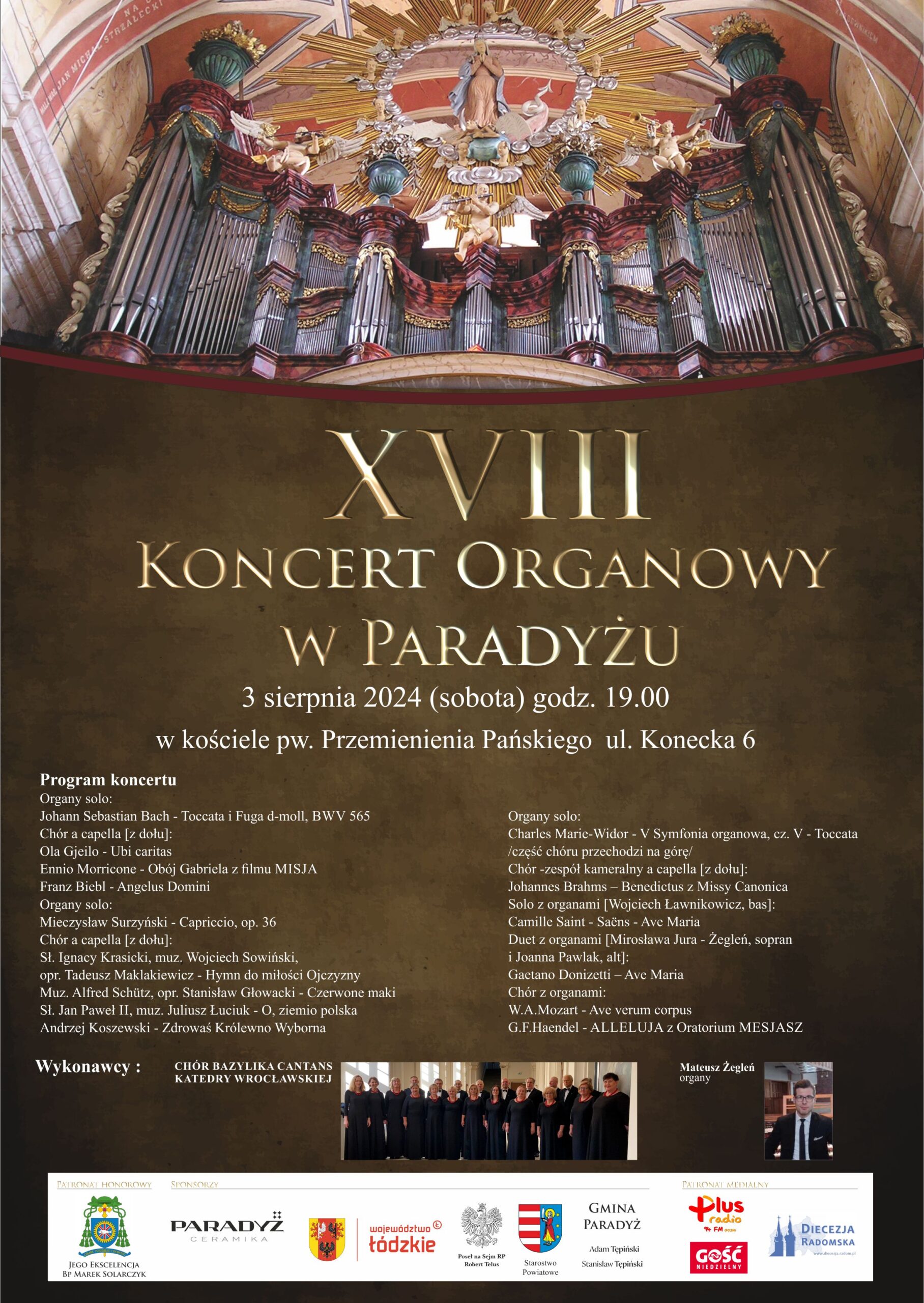 Read more about the article [2024-08-03] XVIII Koncert organowy w Paradyżu