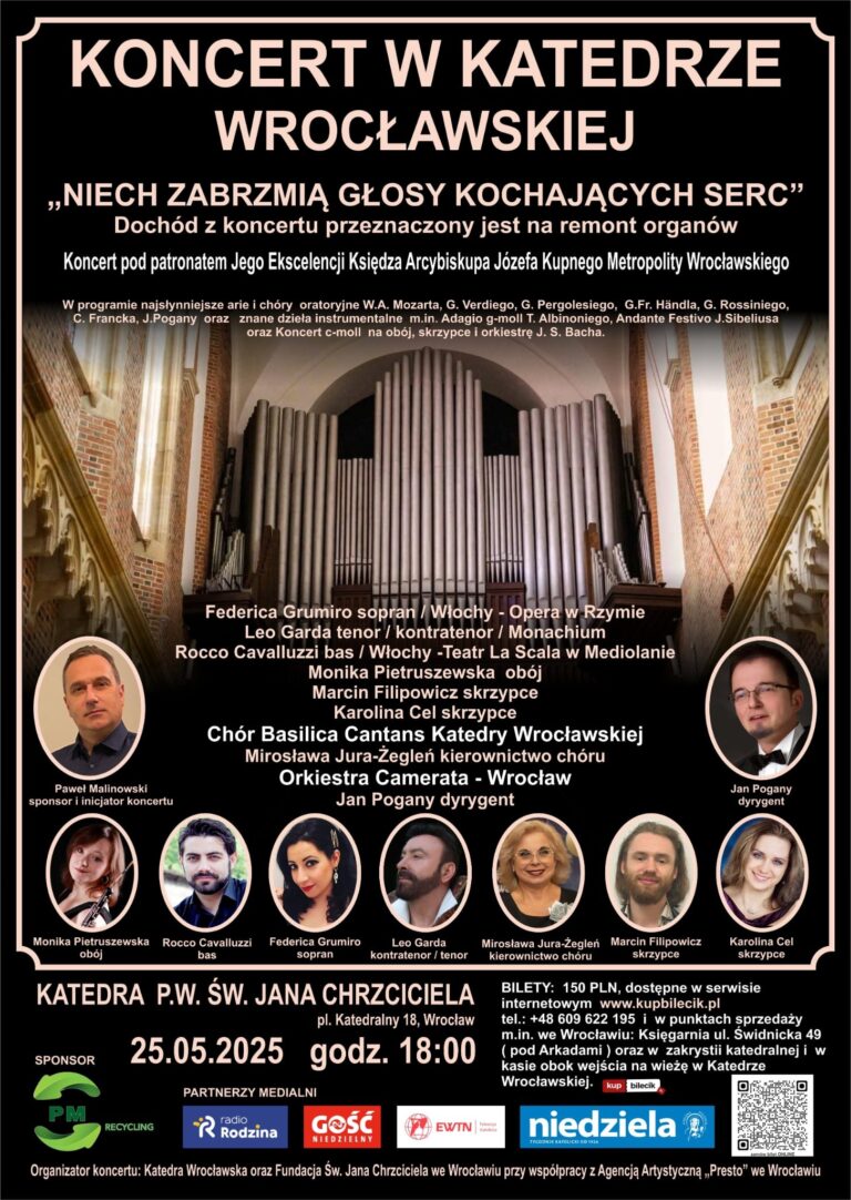 Read more about the article [2025-05-25] Koncert “Niech zabrzmią głosy kochających serc” i Odznaka “Zasłużony dla Kultury Polskiej” dla Mirosławy Jury-Żegleń