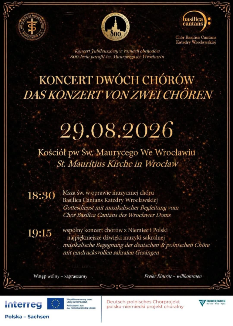 Read more about the article [2026-08-29] Koncert dwóch chórów u św. Maurycego